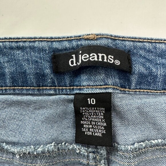 D. Jeans Bootcut Slit Hem Women's size 10 Medium Wash Blue Denim Jeans - Picture 4 of 5